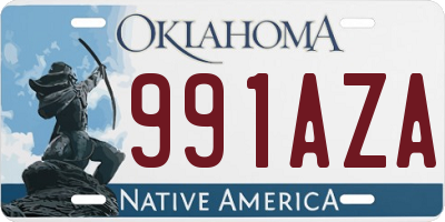 OK license plate 991AZA