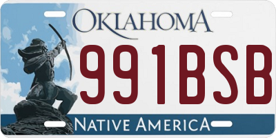 OK license plate 991BSB