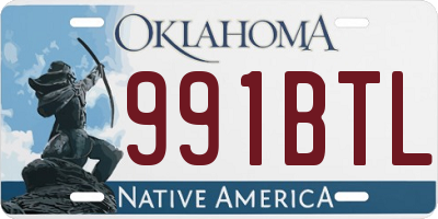 OK license plate 991BTL
