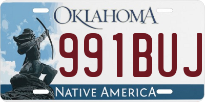 OK license plate 991BUJ
