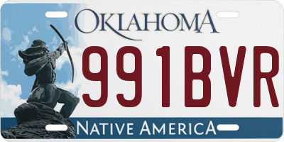 OK license plate 991BVR