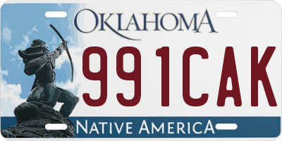 OK license plate 991CAK