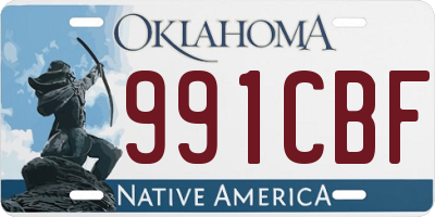 OK license plate 991CBF