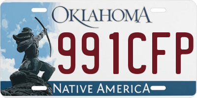 OK license plate 991CFP