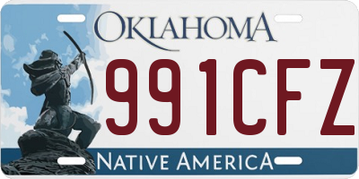 OK license plate 991CFZ