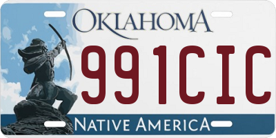 OK license plate 991CIC