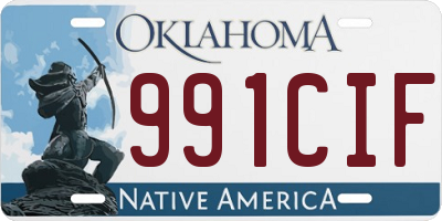 OK license plate 991CIF