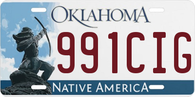 OK license plate 991CIG