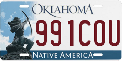 OK license plate 991COU