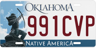 OK license plate 991CVP