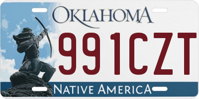 OK license plate 991CZT