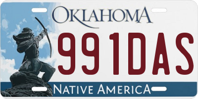 OK license plate 991DAS