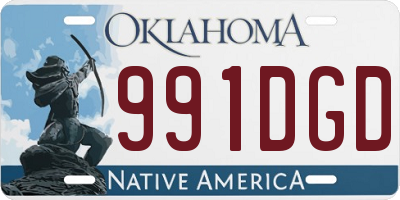 OK license plate 991DGD