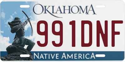 OK license plate 991DNF