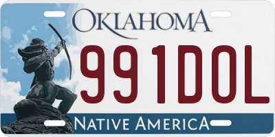 OK license plate 991DOL