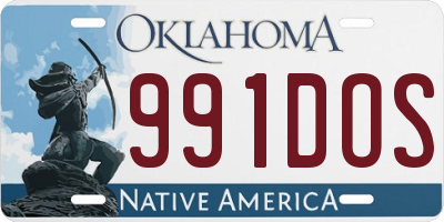 OK license plate 991DOS
