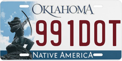 OK license plate 991DOT