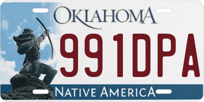 OK license plate 991DPA