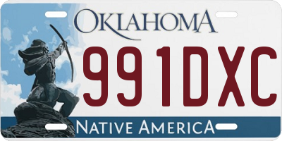OK license plate 991DXC