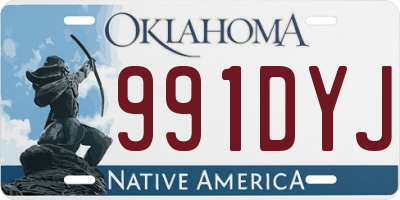 OK license plate 991DYJ