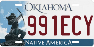 OK license plate 991ECY