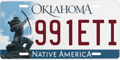 OK license plate 991ETI