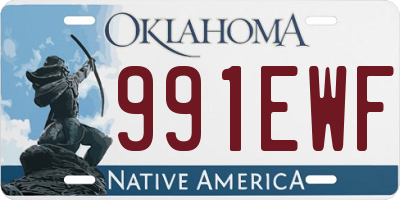 OK license plate 991EWF
