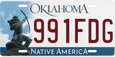 OK license plate 991FDG