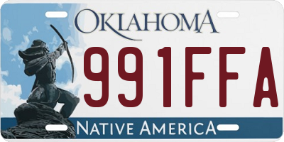OK license plate 991FFA