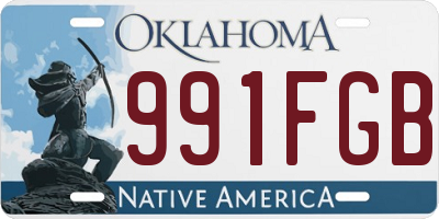 OK license plate 991FGB