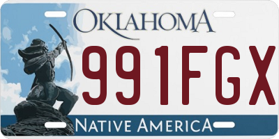 OK license plate 991FGX
