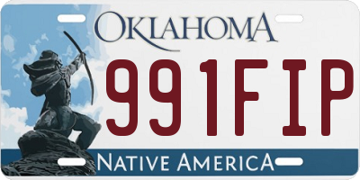 OK license plate 991FIP