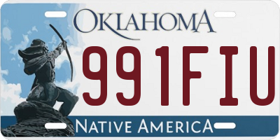 OK license plate 991FIU