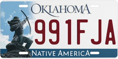OK license plate 991FJA