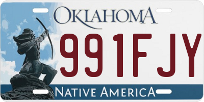 OK license plate 991FJY