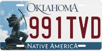 OK license plate 991TVD