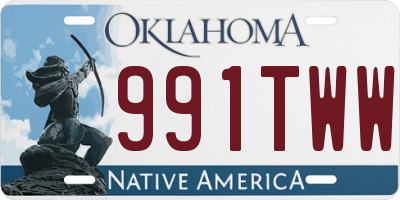 OK license plate 991TWW