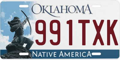OK license plate 991TXK