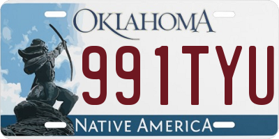 OK license plate 991TYU