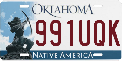 OK license plate 991UQK
