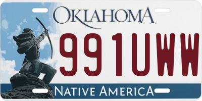 OK license plate 991UWW
