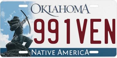 OK license plate 991VEN