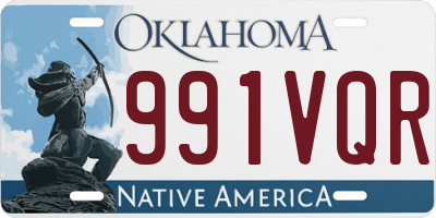 OK license plate 991VQR