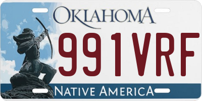 OK license plate 991VRF