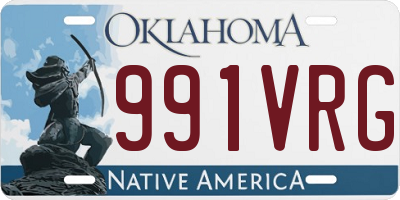 OK license plate 991VRG