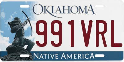 OK license plate 991VRL