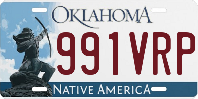 OK license plate 991VRP