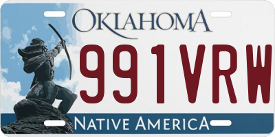 OK license plate 991VRW