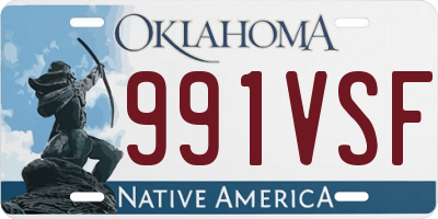 OK license plate 991VSF