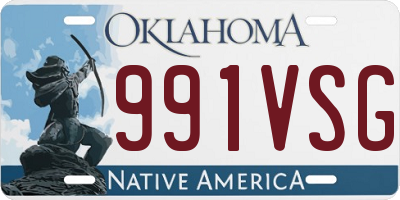 OK license plate 991VSG